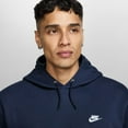 thumbnail image 3 of Men's Nike Club Pull-Over Fleece Hoodie Color: Denim Turq Size: S, 3 of 4