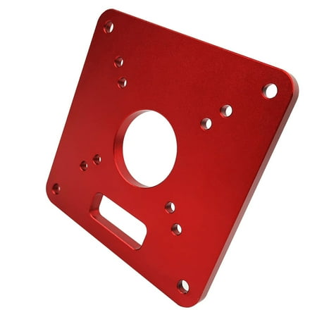 

Tomshine Aluminum Router Table Insert Plate Red Universal Trimming Machine Flip Board for Woodworking Benches Router Table Plate
