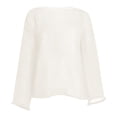 thumbnail image 4 of SNKSDGM Easter Shirts Summer Tops Plus Size Women Trendy Spring And Summer New Female Thin Large Round Neck Trumpet Sleeve Knitted T Shirt Tops for Women 2025 Trendy Dressy, 4 of 4