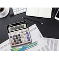 thumbnail image 3 of Better Office Products Extra Large Calculator, 12-Digit LCD, Angled Display, Dual Power, Light Gray, 3 of 5