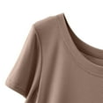 thumbnail image 4 of Sleep Shirts for Women - Pajama Tops for Women,Modal Round Neck Solid Color Pajamas Top, 4 of 5