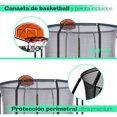 thumbnail image 4 of Trampolín brincolin premium Enyz Con Luces LED Tubular 12ft 3.65m canasta de basketball protección perimetral red de seguridad, 4 of 9