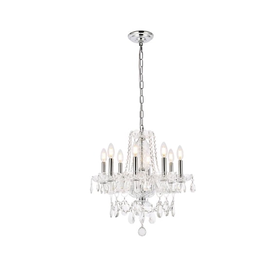 Elegant Lighting Value Princeton 8 light Chrome Chandelier Clear Royal Cut Crystal