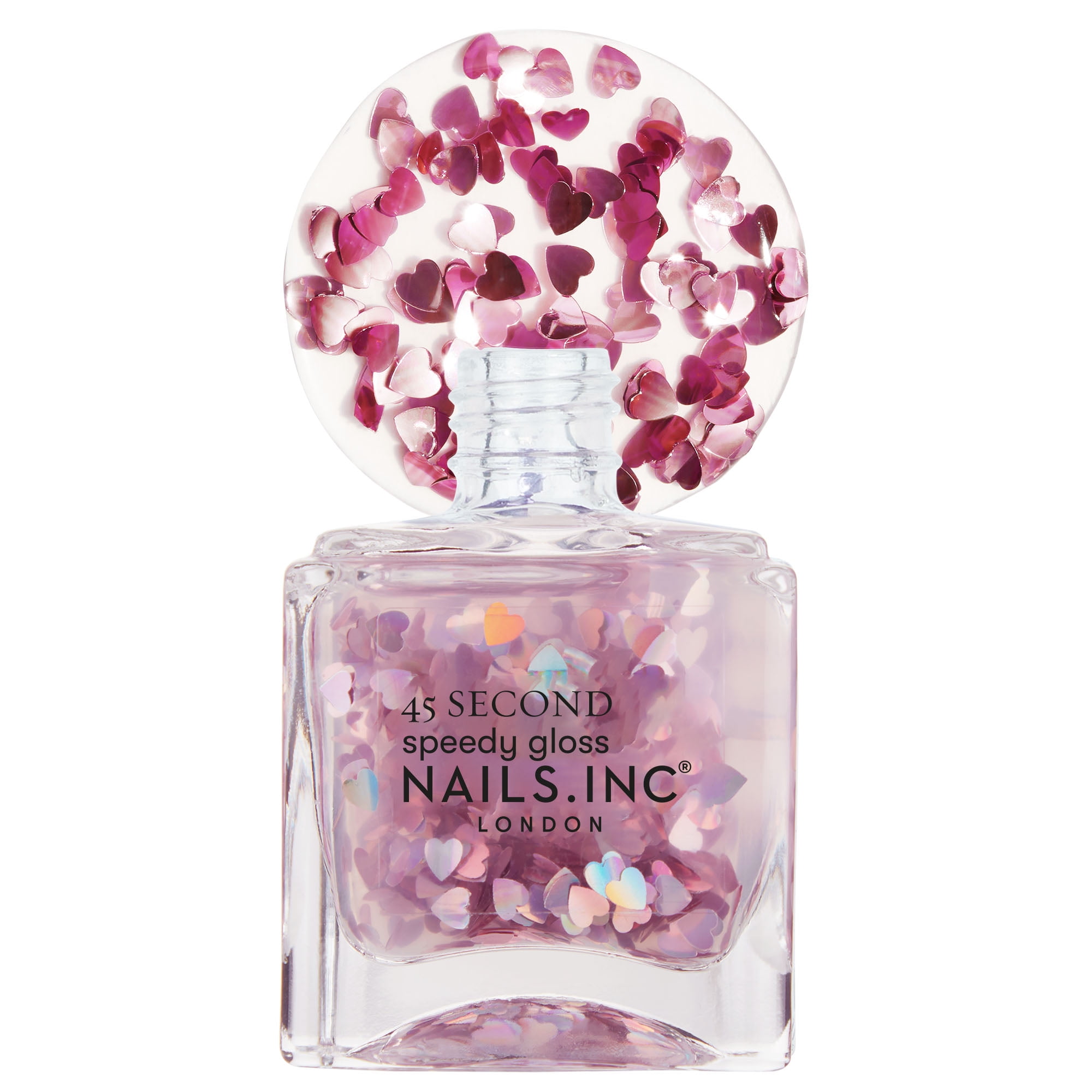 Nails.INC Quick Drying Nail Polish, Margot, Pink Heart Topper, 0.47 fl oz