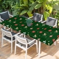 thumbnail image 2 of Christmas Table Cloths for 8 Foot Rectangle Tables, Winter Xmas Balls Weeping Green Cartoon Cute Patio Waterproof Elastic Fitted Tablecloths, Washable Rectangular Table Cover for Camping, 2 of 8
