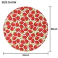thumbnail image 6 of Red Strawberry Plants Fruit Dot Round Tablecloth 60"x60",Wrinkle Wipeable Table Cloth for Kitchen Dining Room Picnic Patio Party, 6 of 6