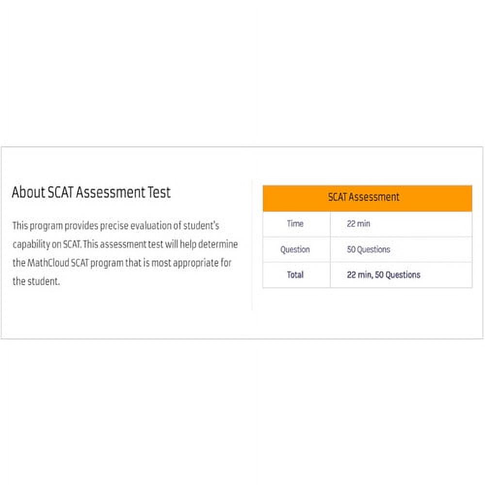 MathCloud MathCloud SCAT Math Grade 6 Assessment 12 Year-14 Year, Academic Training Course