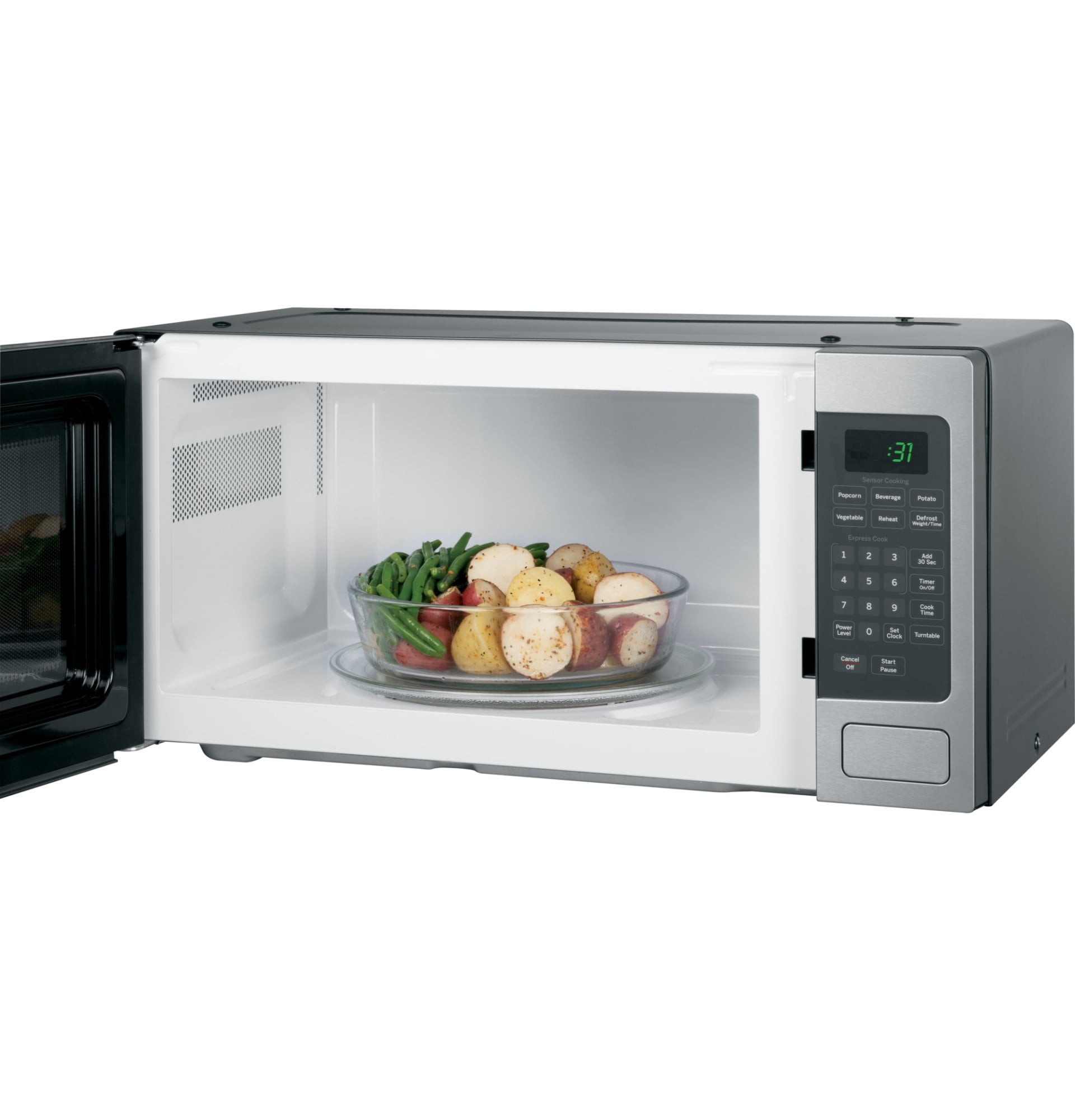 JES1145DLWW in White by GE Appliances in Bangor, ME - GE® 1.1 Cu. Ft.  Capacity Countertop Microwave Oven