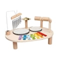 thumbnail image 4 of Batería madera para niños, instrumentos percusión musical, juguete musical para desarrollar la motricidad fina y para niños en edad preescolar, 4 of 9