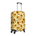 thumbnail image 3 of Daiia Yellow Polka Dot Sunflower Luggage Cover, Thickened Washable Travel Luggage Covers, Elastic Unique Baggage Covers for 18-20 inch Luggage-Medium, 3 of 9