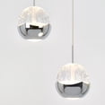 thumbnail image 3 of Artika Oracle 5-Light Integrated LED Pendant Light Modern Ceiling Fixture for Dining Room Kitchen Island Stairwell – Energy Efficient Chrome Finish, 3 of 8
