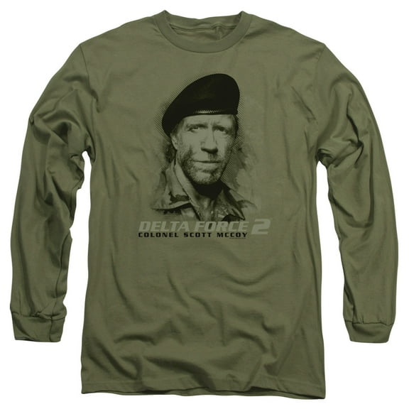 Delta Force 2 You Cant See Me Long Sleeve Adult 18/1 T-Shirt Military Green