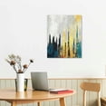 thumbnail image 3 of Nawypu  Blue and Gold Abstract Canvas Wall Art Modern Gold Foil Grey Artwork Luxury Painting Printed on Canvas for Walls Guest Room Girls Gifts Decor Each, 3 of 5
