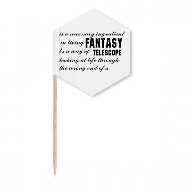 Fantasy Is Here Quotes Art Deco Fashion Toothpick Flags Cupcake Picks Party Celebration
