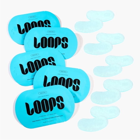 LOOPS Hyper Eyes Brightening Hydrogel Under Eye Mask | Depuffing & Even Skin Tone | 5 Pack