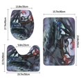 thumbnail image 3 of El juego de alfombras antideslizantes para baño de 3 piezas de Digimon incluye alfombra de baño, tapete de contorno y funda para asiento de inodoro, 3 of 8