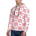 thumbnail image 2 of Hoodies for Men - Pink Cartoon Cute Pig Heart Long Sleeve Comfrt Men'S Fashion Hoodies & Sweatshirts, Sweatshirts for Men Hoodies Pullover Clothing Clothes with Pouch, 2 of 7