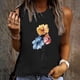 thumbnail image 2 of Camiseta holgada sin mangas con cuello redondo y estampado de flores informales de verano para mujer Pompotops  lopia994325, 2 of 5