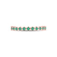 thumbnail image 2 of 10kt Rose Gold Womens Round Emerald Square Dot Stackable Band Ring 1/5 Cttw, 2 of 4