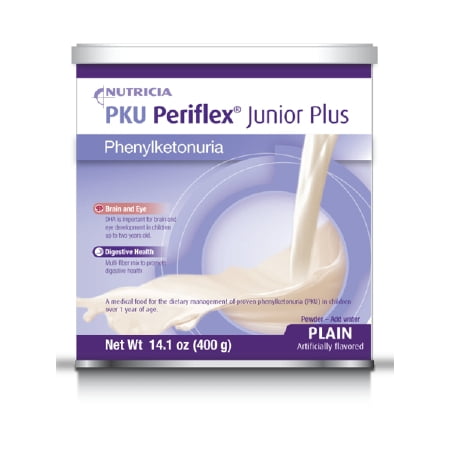 Periflex Junior Plus PKU Oral Supplement Plain Powder 14.1 oz. Can Case of 6