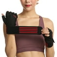 thumbnail image 6 of ZPAQI Workout Exercise Gloves with Wrist Support Non-Slip Palm Fingerless Grip Gloves, 6 of 10