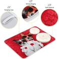 thumbnail image 3 of GZHJMY 3d Cute Couple Dogs Rose Flowers Valentine's Day Absorbent Dish Drying Mat,16" x 18" Microfiber Kitchen Countertop Table Protector Multi-Purpose Counter Rack Sink Drainer Pad, 3 of 6