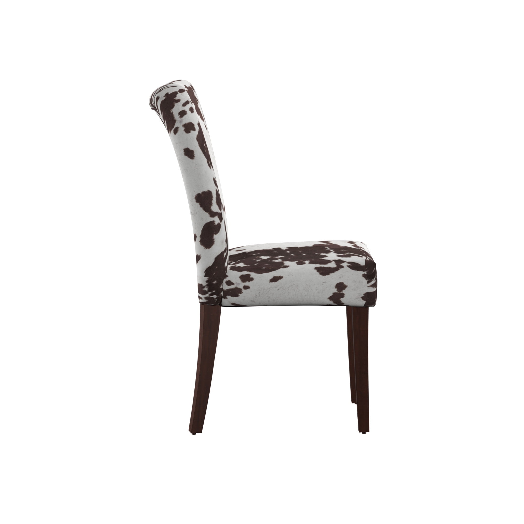 Weston Home Ayana Cowhide Parsons Dining Chairs, Set of 2, Brown Cowhide