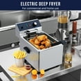 thumbnail image 3 of M optimized Electric Deep Fryer Stainless Steel with Basket, 8L/8.45QT Countertop Fryers, 1600W Single Tank Electric Fryer for Kitchen, Restaurant and Commercial Use, Temperature Adjustable 140-392℉, 3 of 7