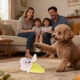 thumbnail image 5 of Forestwhale Interactive Squeaky Dog Toy 5.5in Banana Shaped Plush Chew Toy for Puppies Teething Relief & Playtime Fun, 5 of 5