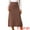 Coffee, variant on DARING DIVA Women's Sweater A Line Elastic High Waist Stretchy Midi Skirt XL Apricot