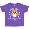 thumbnail image 3 of Inktastic Hoo's Ready for Preschool I Am with Cute Owl Boys or Girls Toddler T-Shirt, 3 of 5