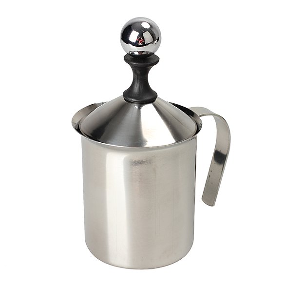 Wdftyju Espumador de leche de malla doble de espuma de leche de acero inoxidable de 400ML Wdftyju 5mz2bc3zf3gh0