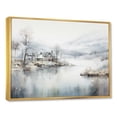thumbnail image 2 of Designart "Silent Grey And Beige Modern Scandinavian Scenery" Modern Scandinavian Floater Framed Wall Art Prints, 2 of 5