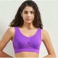 thumbnail image 3 of HCNTES Women's Comfy Medium Support Seamless Wireless Sports Bra with Removable Padsï¼Purple,M), 3 of 4