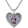 Disney Girls' Minnie Mouse Heart Shaker Pendant Necklace, 16" + 2" Adjustable Chain