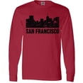 thumbnail image 3 of Inktastic San Francisco Skyline with Grunge Long Sleeve T-Shirt, 3 of 5
