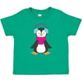 thumbnail image 3 of Inktastic Cute Penguin, Penguin With Ear Warmers, Scarf Boys or Girls Baby T-Shirt, 3 of 5