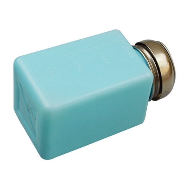 BRIGHTFUFU Botella de esmalte de uñas 200ML Botella de dispensador de bomba de arte de uñas vacía para almacenar el removedor de maquillaje de manicura de alcohol líquido (azul)