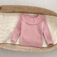 thumbnail image 2 of CheerKidz Girls and Boys Pullover Sweaters Oversized Long Sleeve Turtleneck Knit Sweater Casual Solid Color Warm Pullover Tops for 2-12 Years(Watermelon Red#2,6-9 Months), 2 of 3