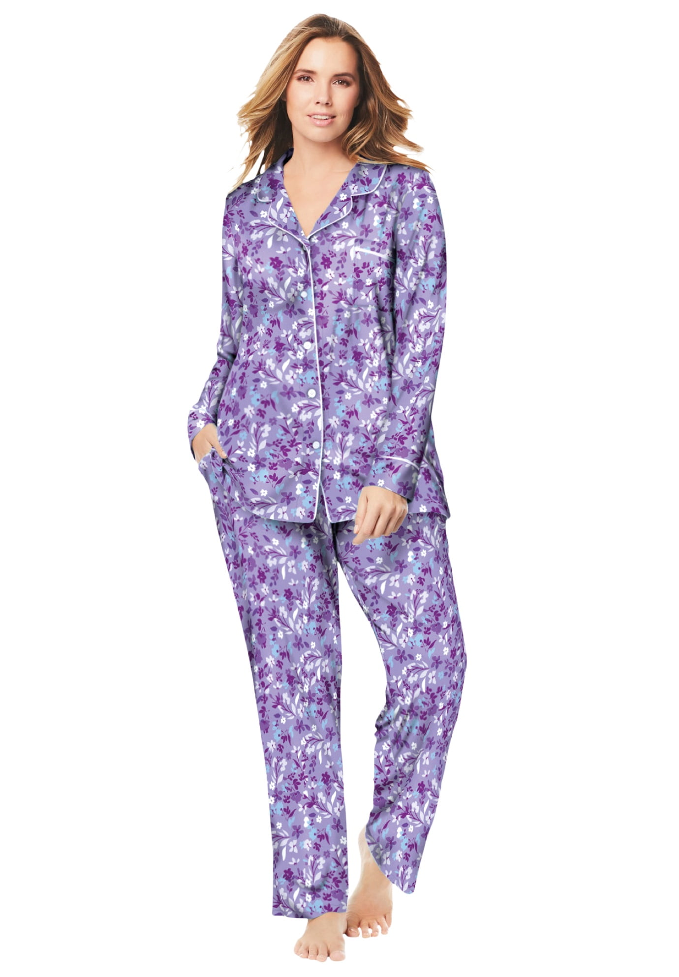 Dreams & Co. Dreams & Co. Women's Plus Size 2Piece Classic Pajama