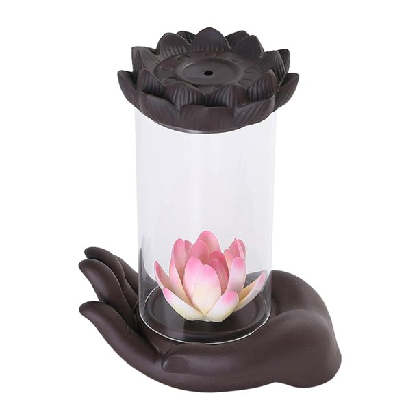 Nuevo quemador de incienso de reflujo Soporte de de Buda reflujo de Arena quemador meditación Yoga oración horno Censer decoración para el Fanmusic Nuevo quemador de incienso de reflujo
