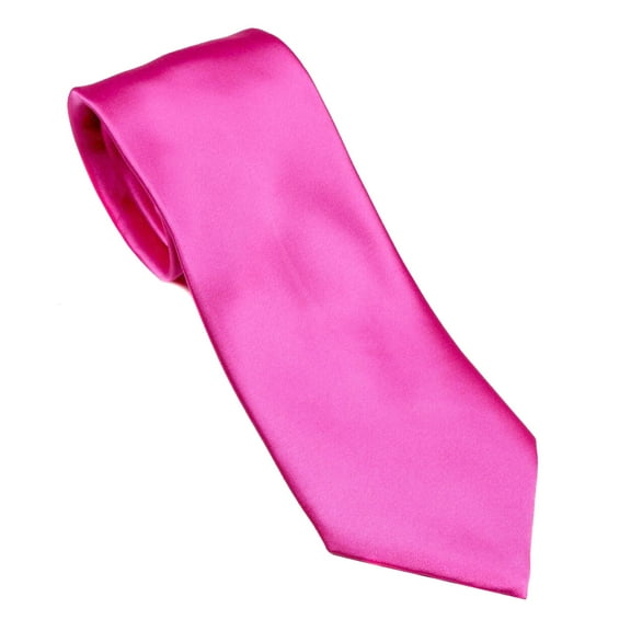 BuyYourTies - Mens Solid Neck Tie - Fuchsia