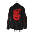 thumbnail image 1 of Chaqueta de Mezclilla con Estampado de Víbora y Estilo Hip-Hop, 1 of 3