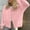 Pink, variant on SYMOID Womens Light Blue Acrylic Cardigan - Oversized Balloon Sleeves, Button-Front, Soft Relaxed Fit (S-XL),Size L