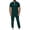 Dark Green, variant on Men 2 Piece Casual Beach Outfits Short Sleeve Button Down Shirts Summer Loose Pant Sets Vacation Walking Outfits White S