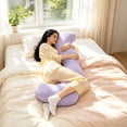 thumbnail image 5 of 1pc Human Shaped Body Pillow, L-Shaped Ergonomic Full Body Pillow, Cooling Side Sleeper Cushion, Memory Foam Support with Washable Cover 35x14x6in, 5 of 7