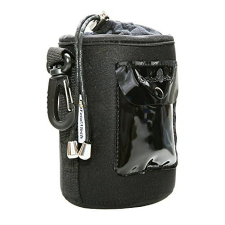 Foto&Tech LARGE Size 5MM EXTRA THICK WATERPROOF Rain Cover Neoprene Lens and Flannel Collar Lens Bag with Adjustable Drawstring and Swivel Clip for Canon Nikon Sony Pentax Olympus Panasonic Sigma Tamr