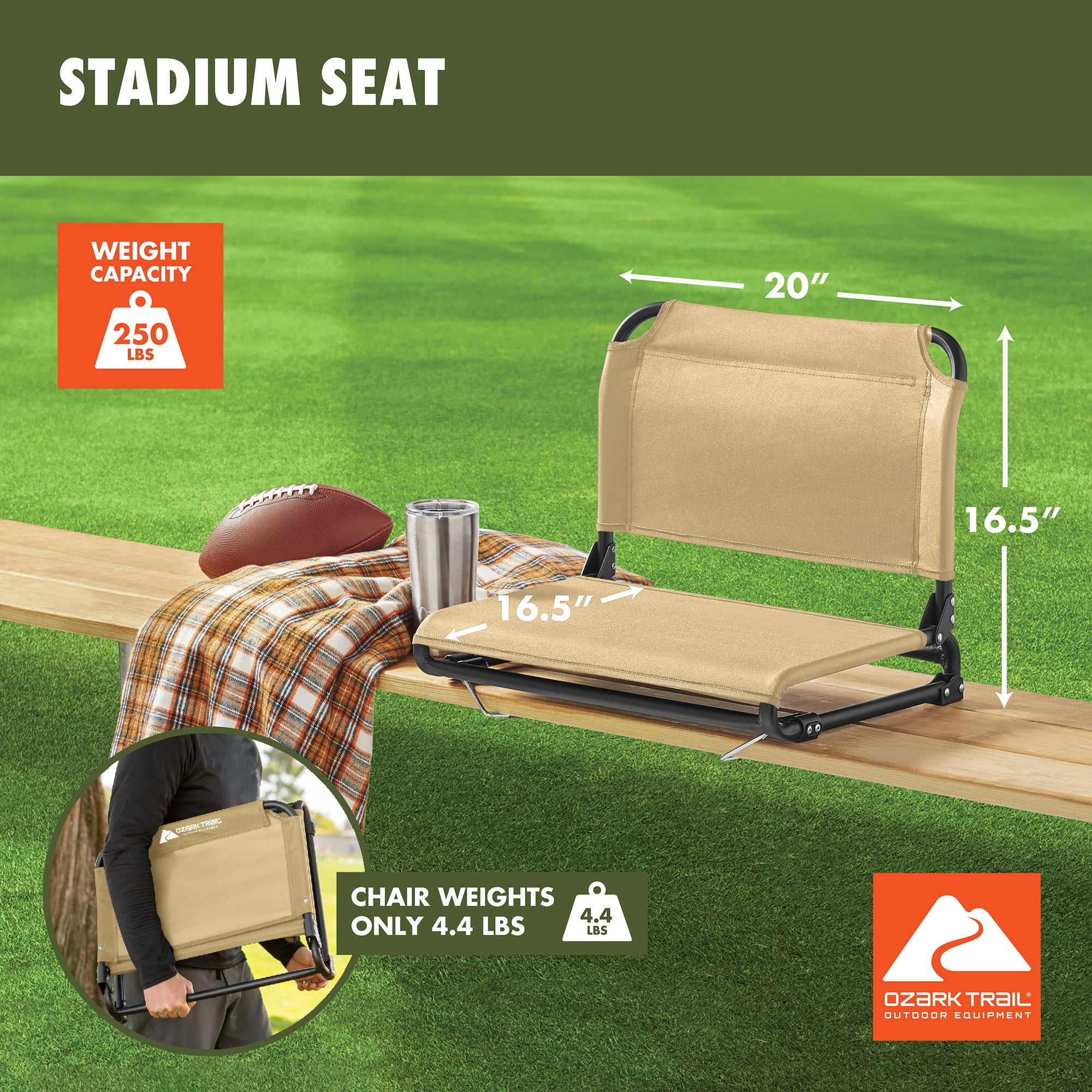 Ozark Trail Stadium Seat Gold