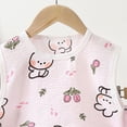 thumbnail image 4 of Godom Toddler Boys Girls Summer Casual Printed Short Sleeve Tee Shorts Set 6 12 18 Months 2T 3T 4T 5T Kids Outfits Breathable Cotton Playwear,Light Pink, 4 of 6