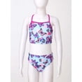 thumbnail image 2 of Sxiwei Kids Girls 3 Pieces Long Sleeve Zipper Rash Guard Swimsuit Tankini Swimwear Set Sunsuits UPF Butterfly 16, 2 of 7